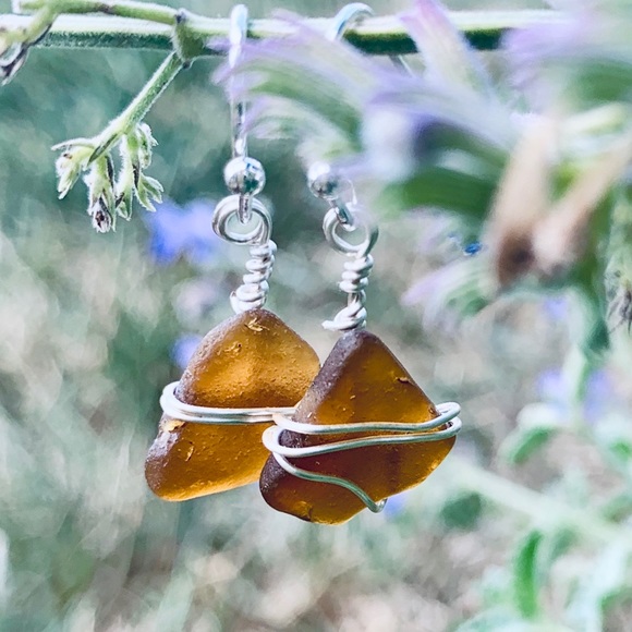 Jewelry - Sandy Beach Seaglass Earrings
